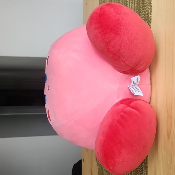 Large Nintendo Video Game Character Kirby Heart Pink Plush Toy 15" - Picture 6 of 15
